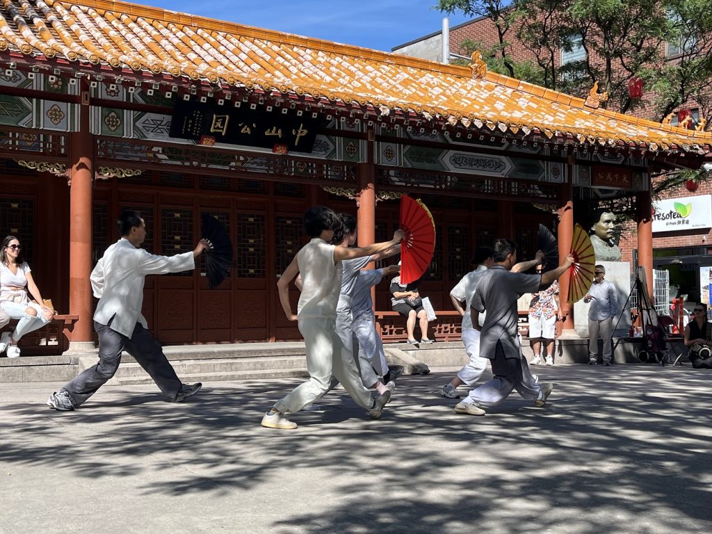 tai chi in place sun yat sen in montreal chinatown